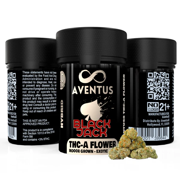 AVENTUS8 THC-A FLOWER Black Jack 10g